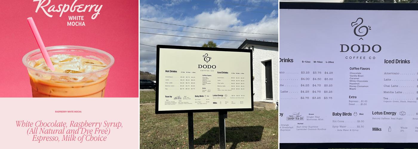 Dodo Coffee Co. Menu