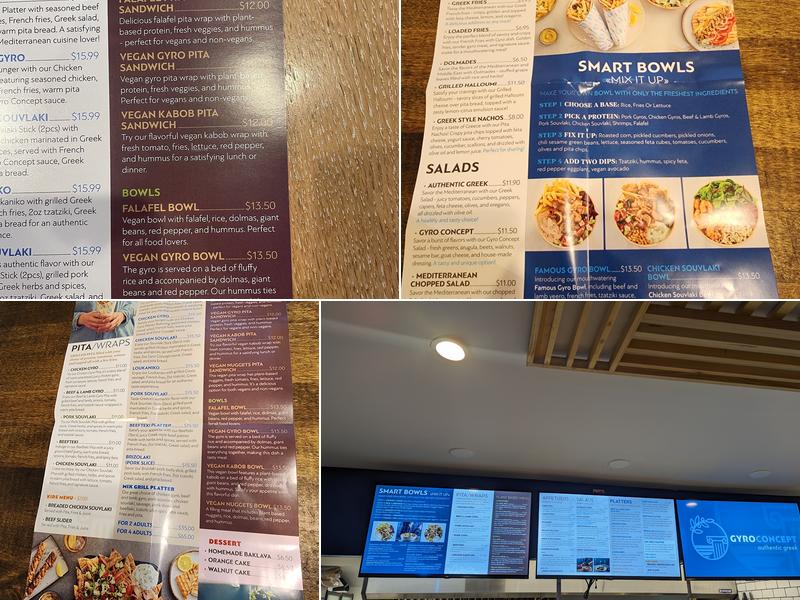 Gyro Concept Easton Menu