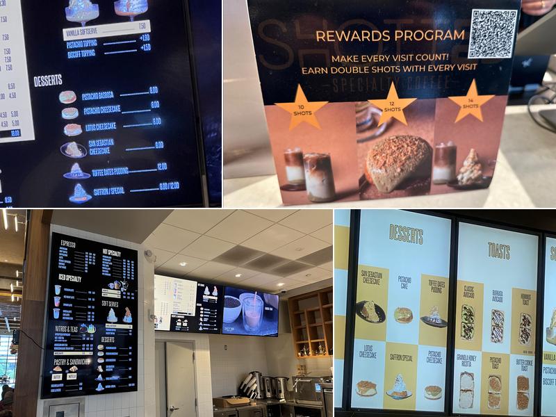 Shotted Specialty Coffee Menu