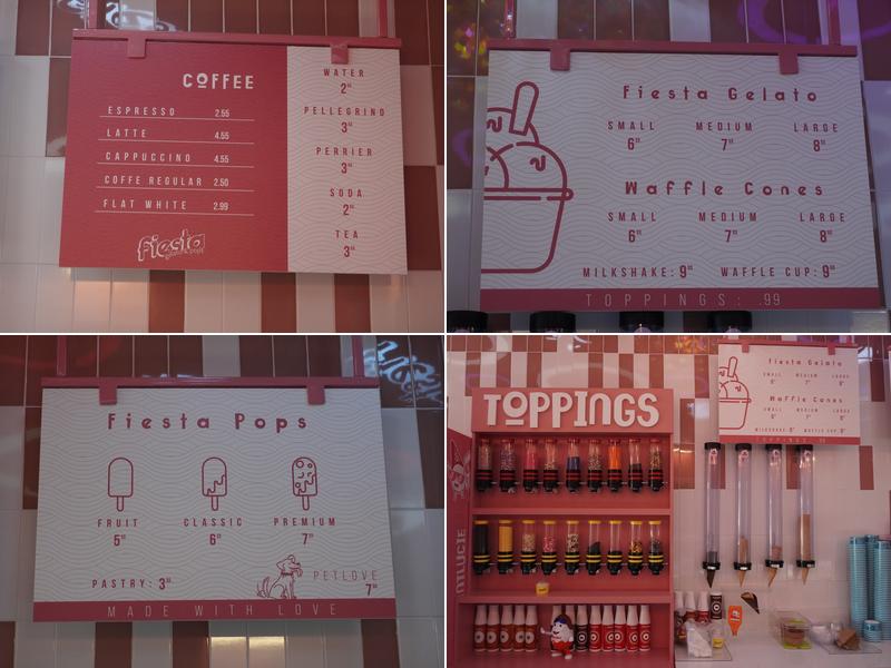 fiesta gelato & pops Menu