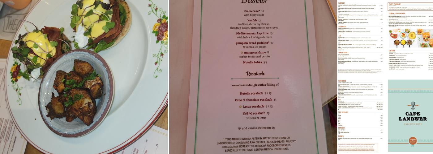 Cafe Landwer Menu