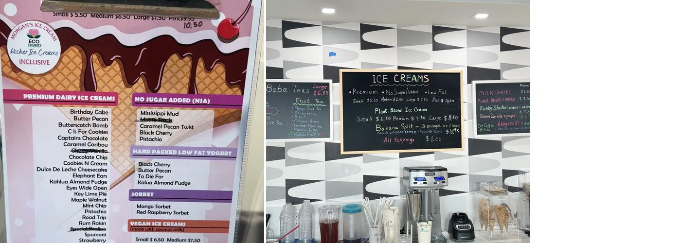 Morgan's Ice Cream Hallandale Beach Menu