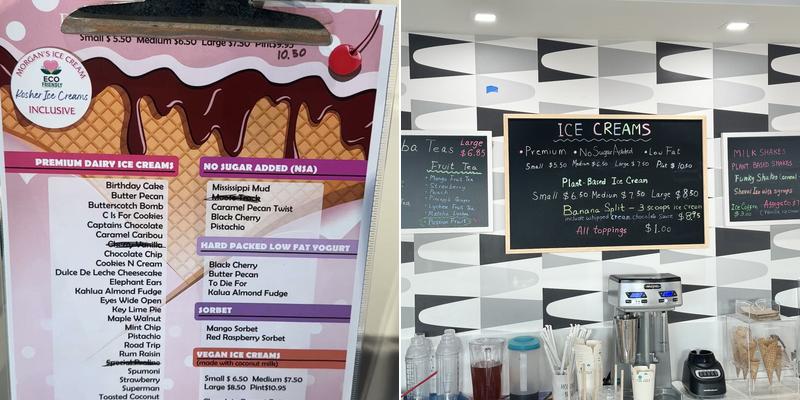 Morgan's Ice Cream Hallandale Beach Menu