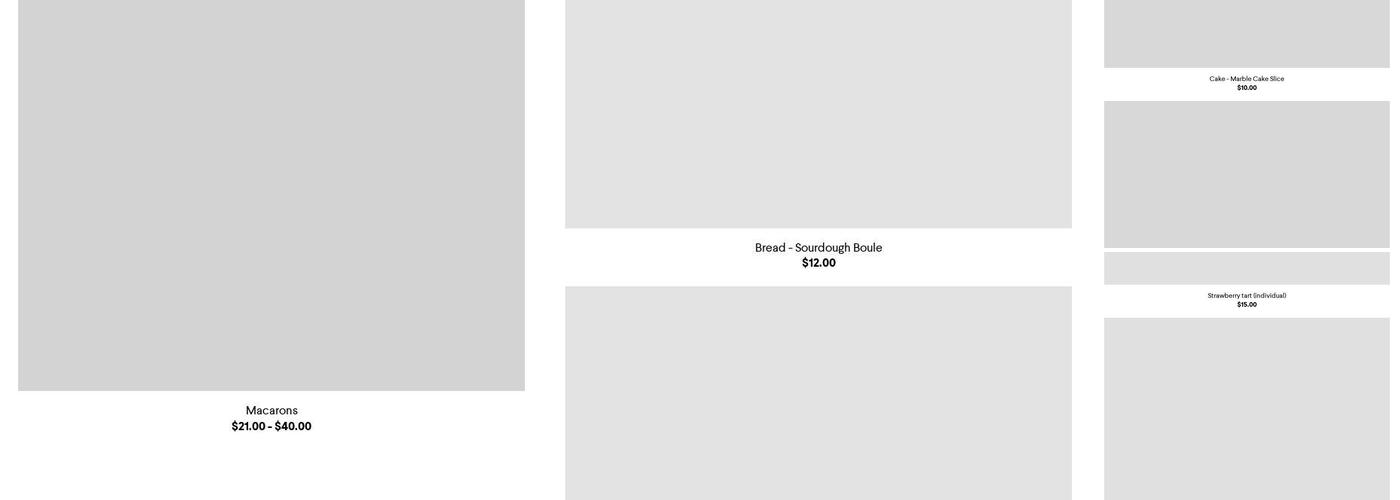 The Rose Bakery by Julie Myrtille Menu