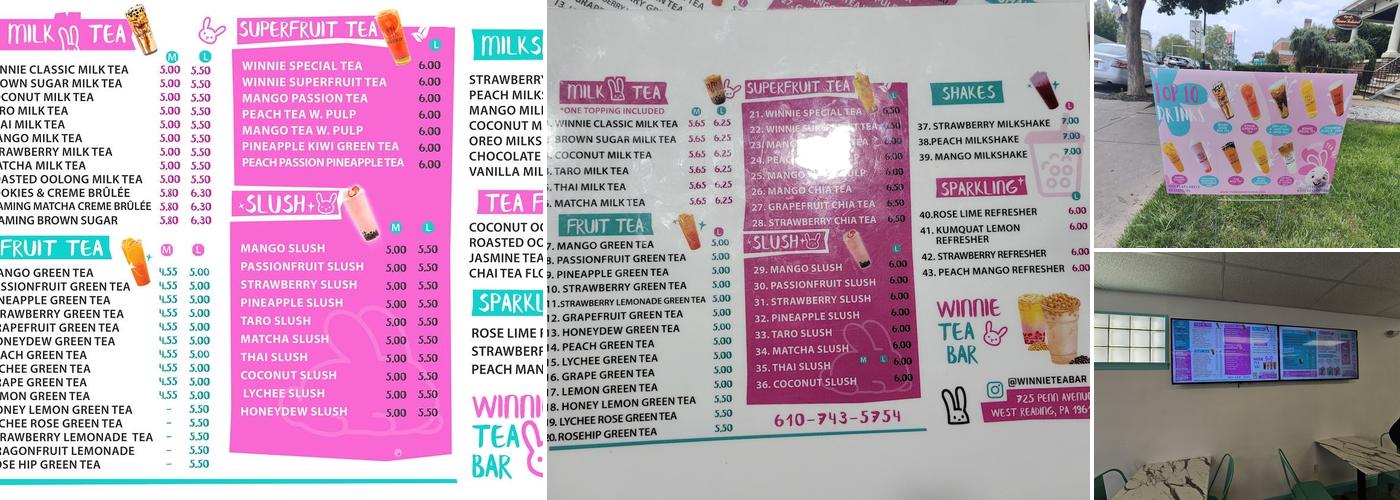 Winnie Tea Bar Menu