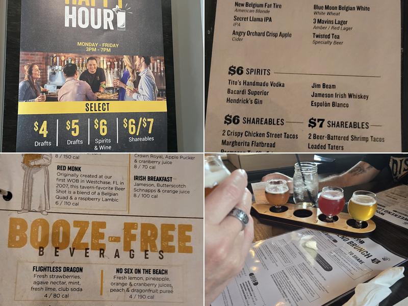 WOB Bar & Kitchen Odessa Menu