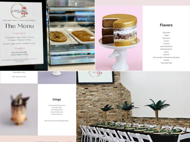 Gold Ending Cakery Menu