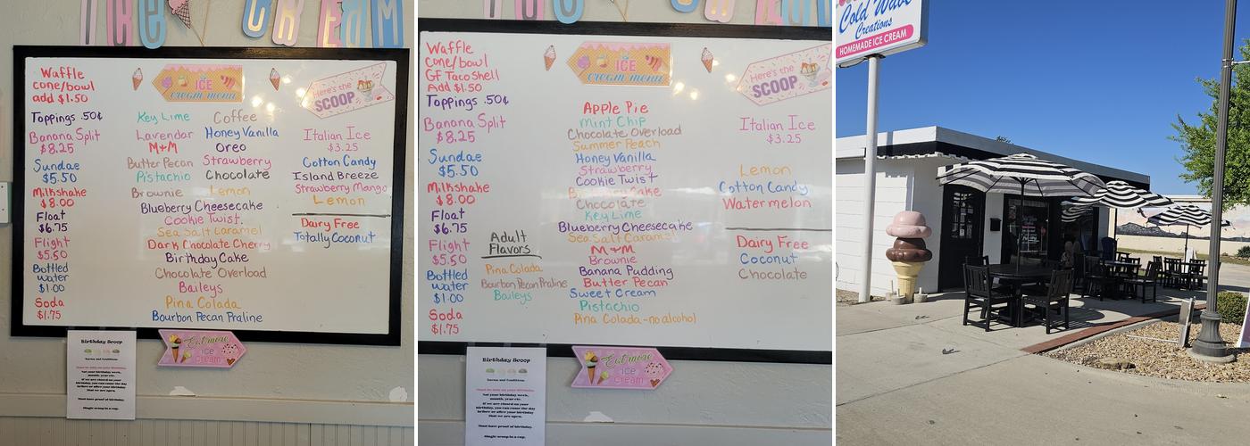 Cold Wave Creations Menu