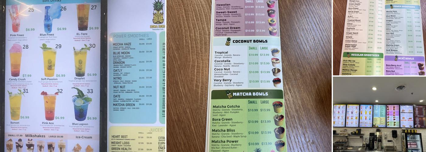 Bora Bora Smoothie Cafe - Chicago Ridge Menu