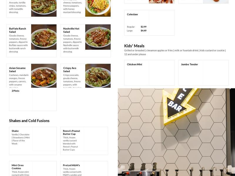 Super Chix - Greystone Menu