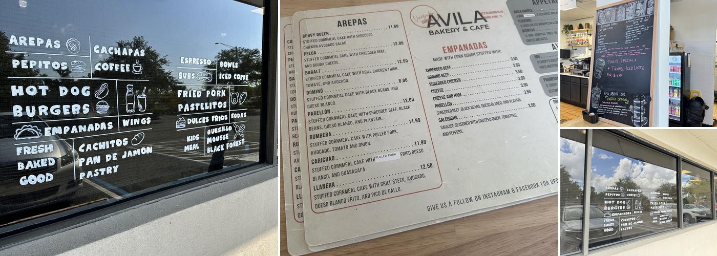 Avila Bakery & Cafe Menu