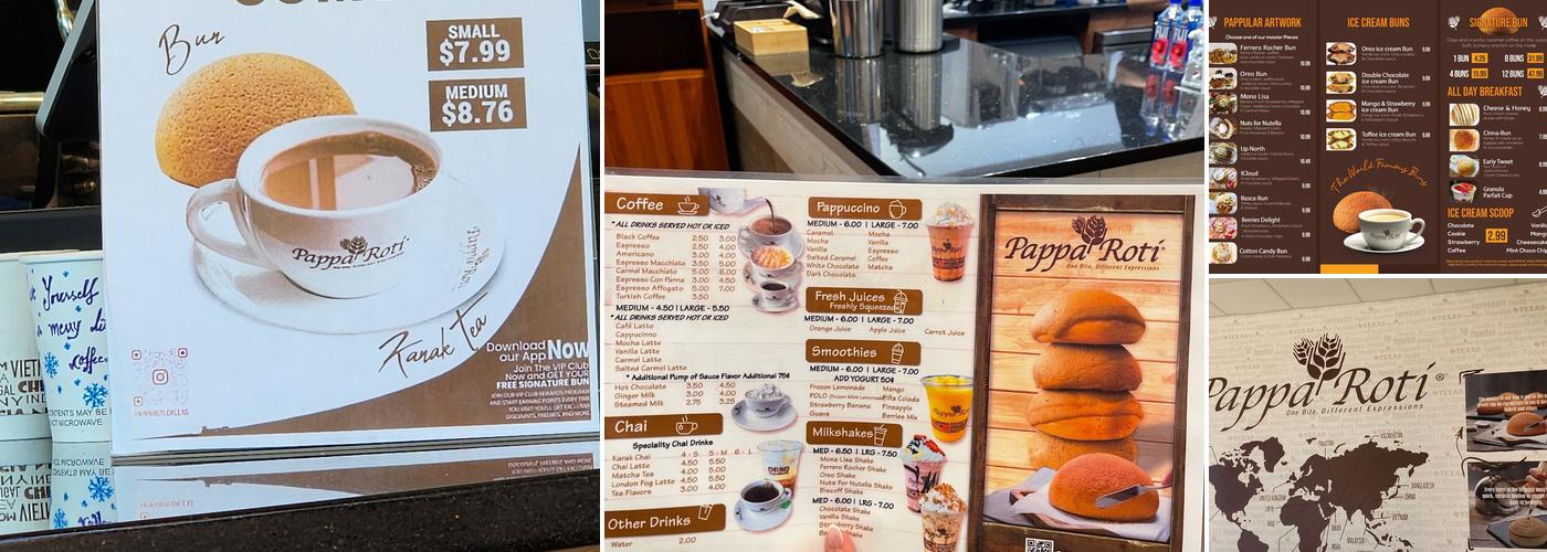 PappaRoti Menu
