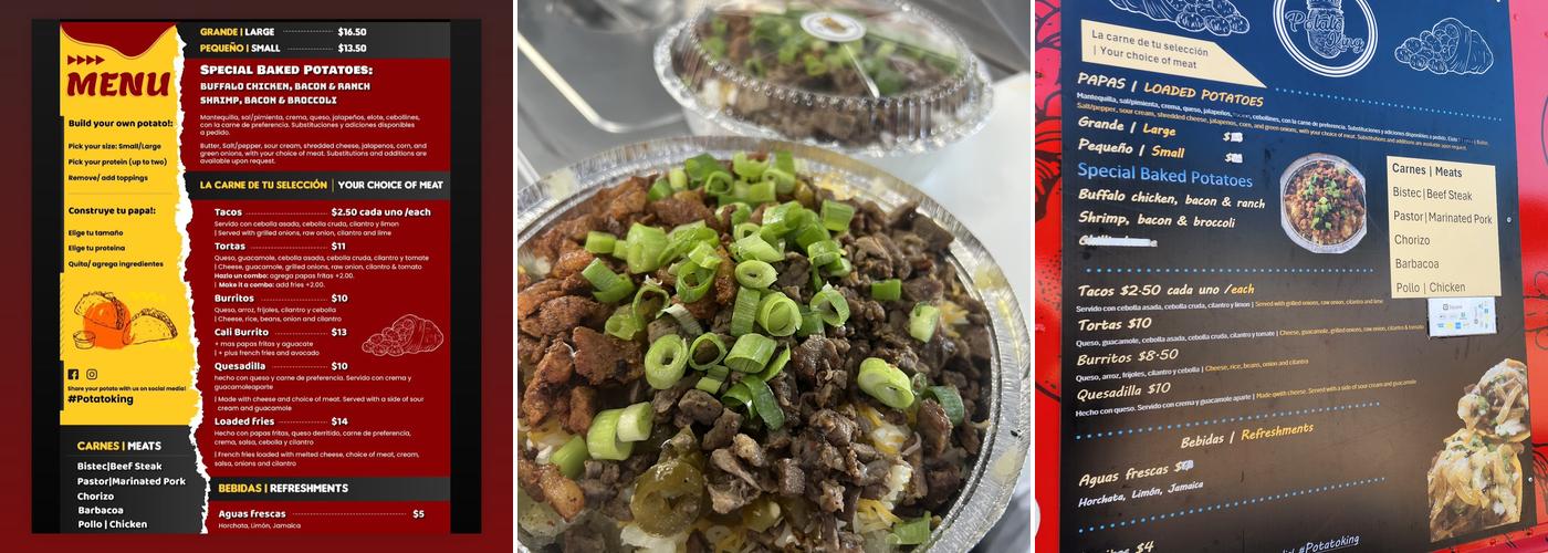 Potato King Menu