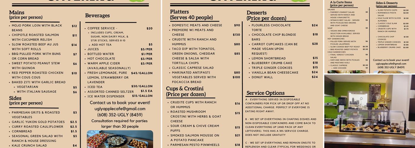 Ugly Apple Cafe Menu