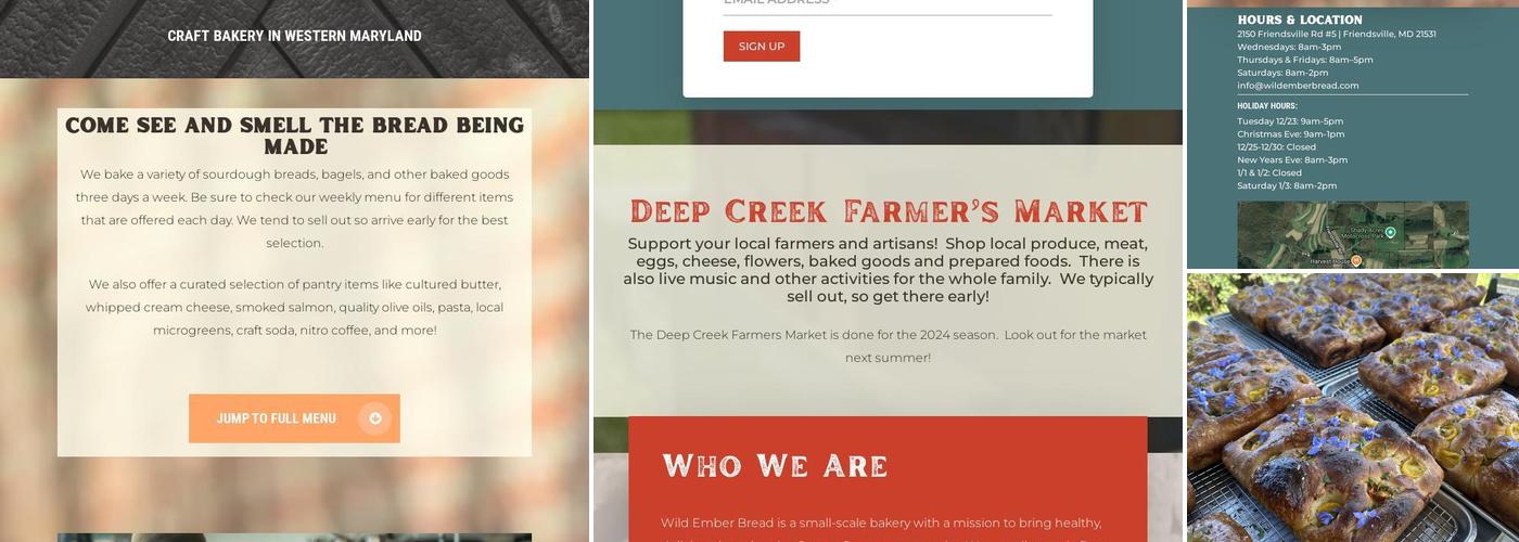 Wild Ember Bread Menu