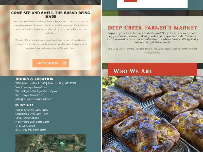 Wild Ember Bread Menu