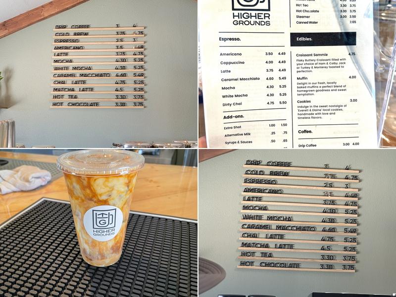 Higher Grounds Menu
