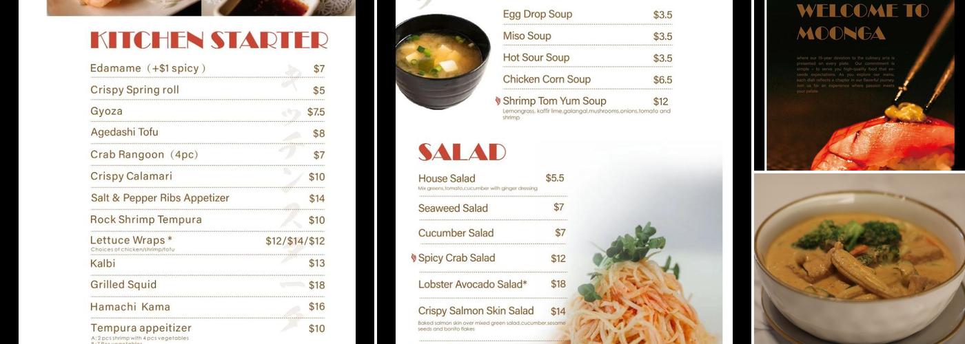 Moonga Menu