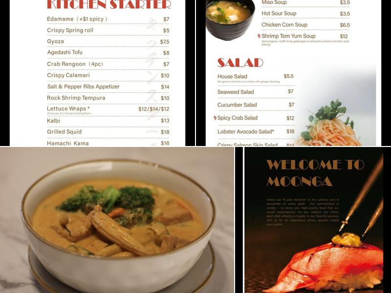 Moonga Menu