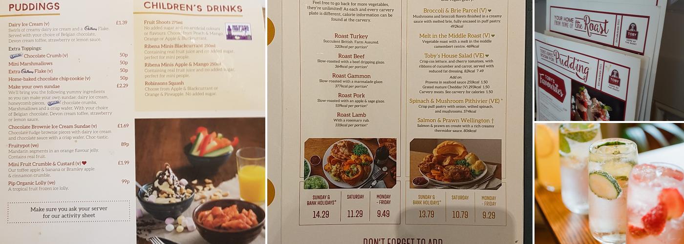 Toby Carvery Old Forge Menu