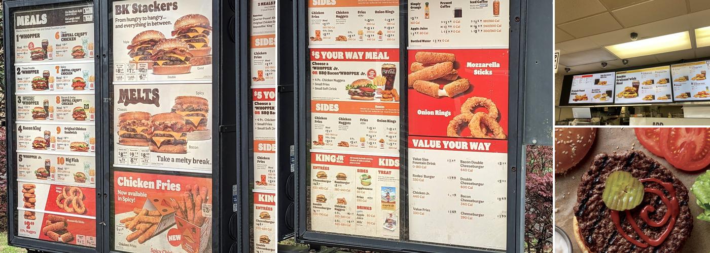 Burger King Menu