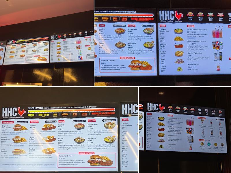 Houston TX Hot Chicken Menu