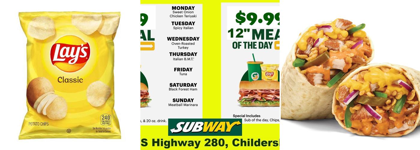Subway Menu
