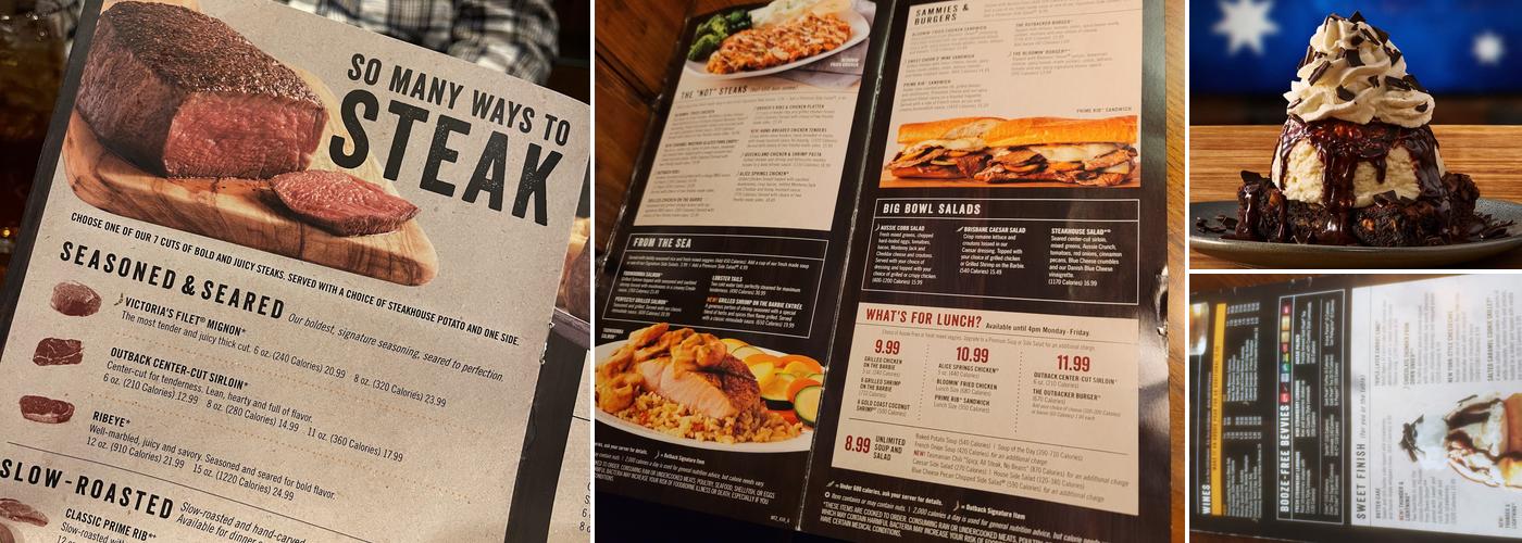 Outback Steakhouse Menu