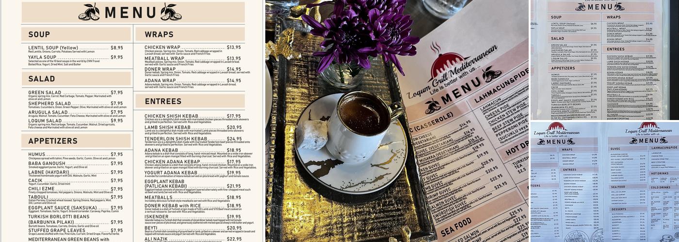 Loqum Grill Mediterranean Menu
