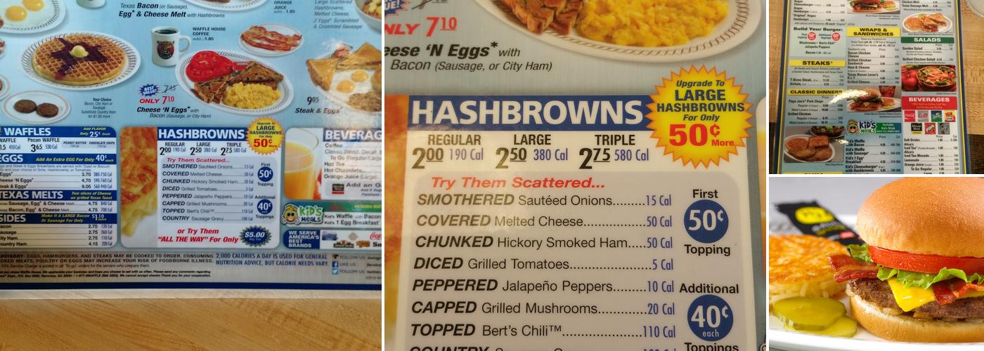 Waffle House Menu