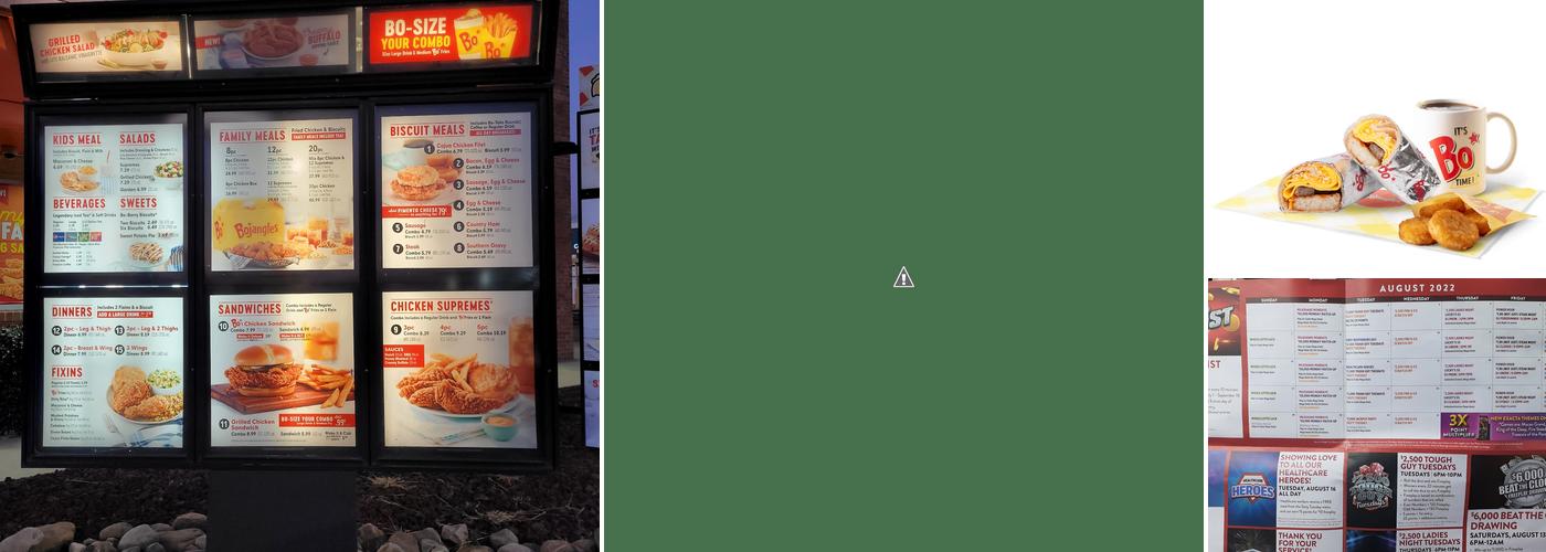 Bojangles Menu