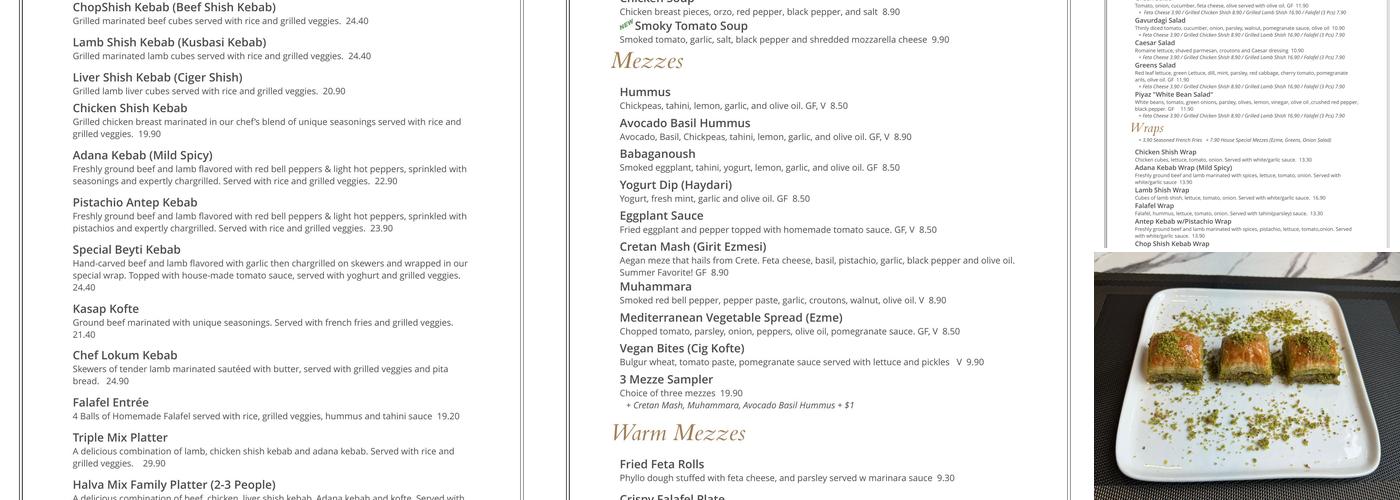 Halva Menu