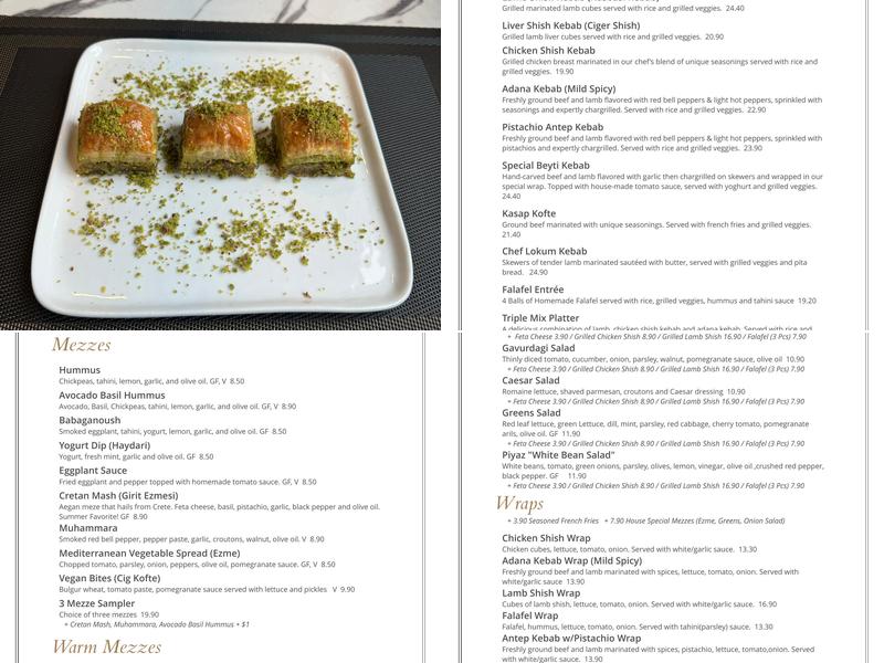 Halva Menu