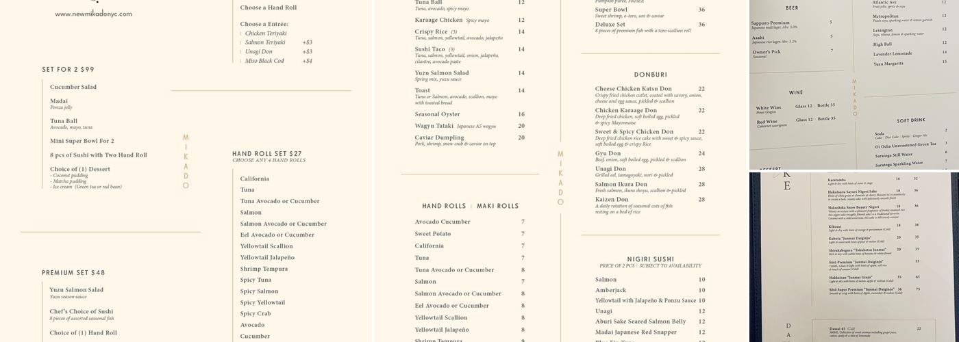 Mikado Menu
