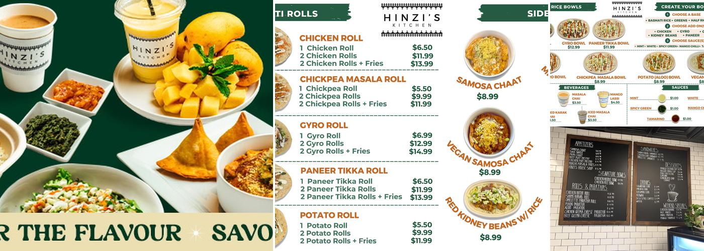 Hinzi’s Kitchen Menu