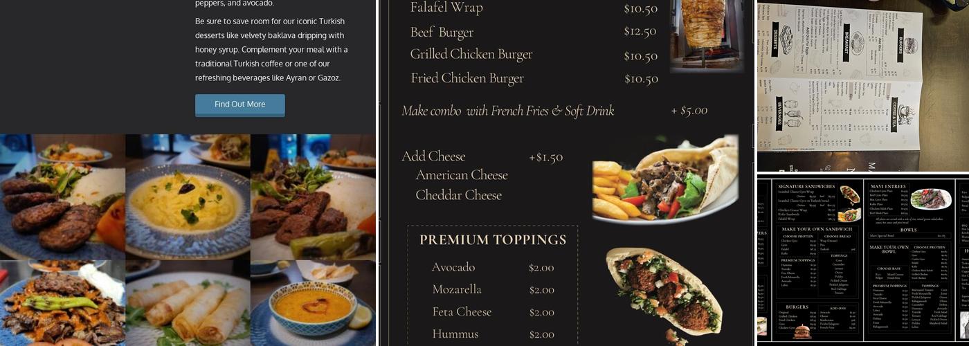 Mavi Cafe Menu