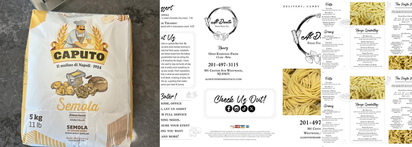 Al Dente Fresh Pasta Co. Menu