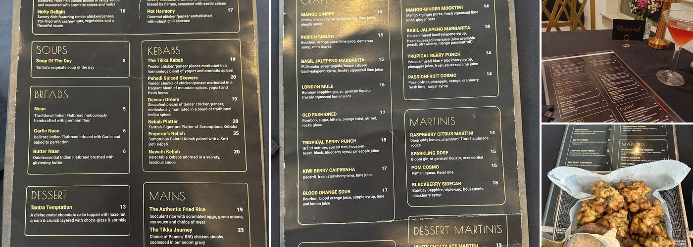 Tantra - Modern Indian Bistro Menu