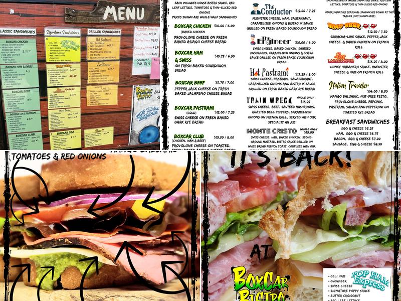 BoxCar Bistro Menu