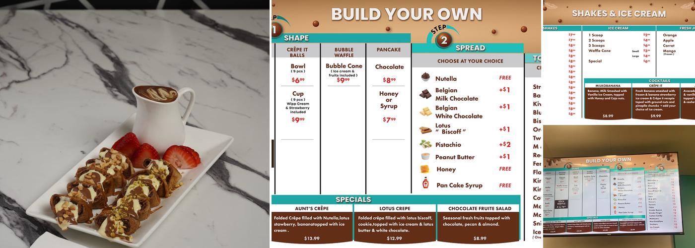 Crepe it Menu