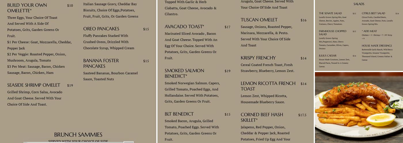 The Brunch Pub Menu