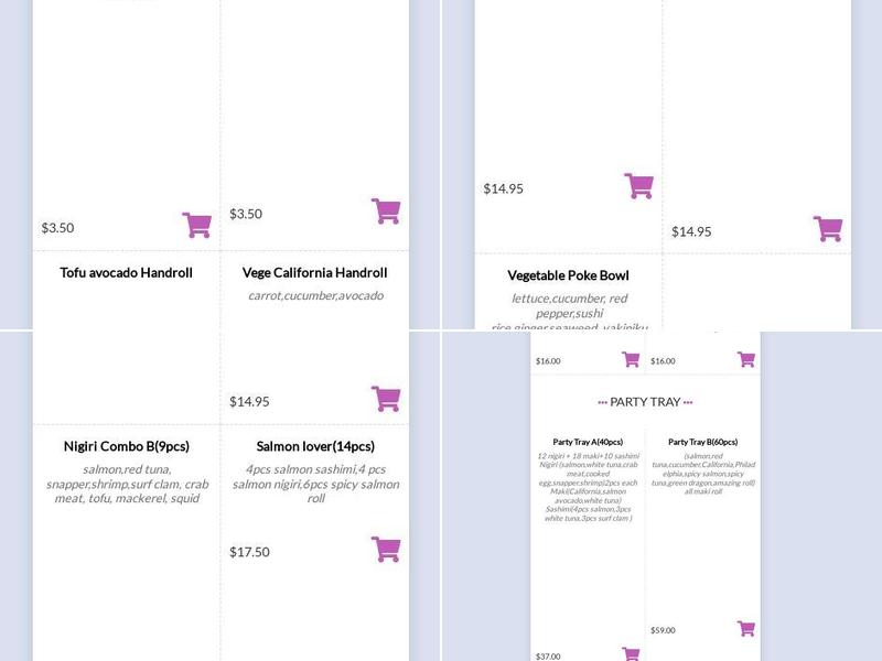 New Sushi Menu