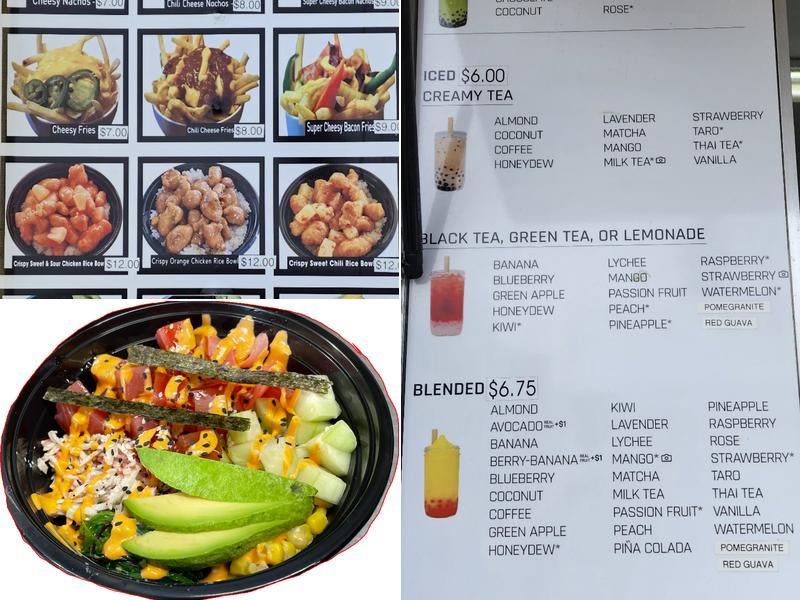 Bobablastic Menu