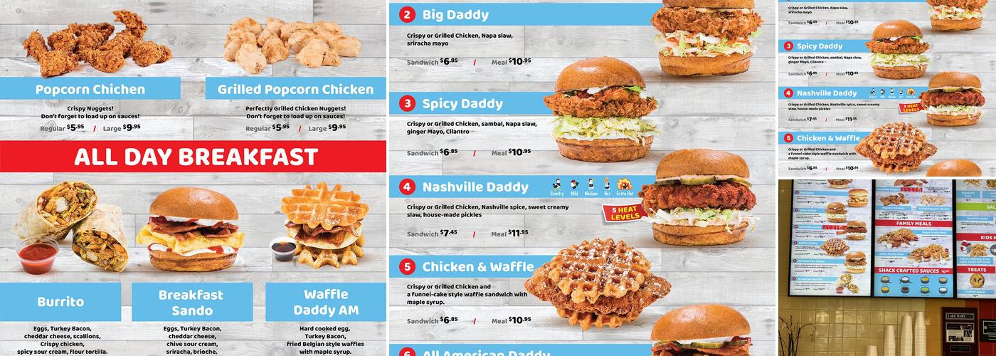 Daddy's Chicken Shack Menu