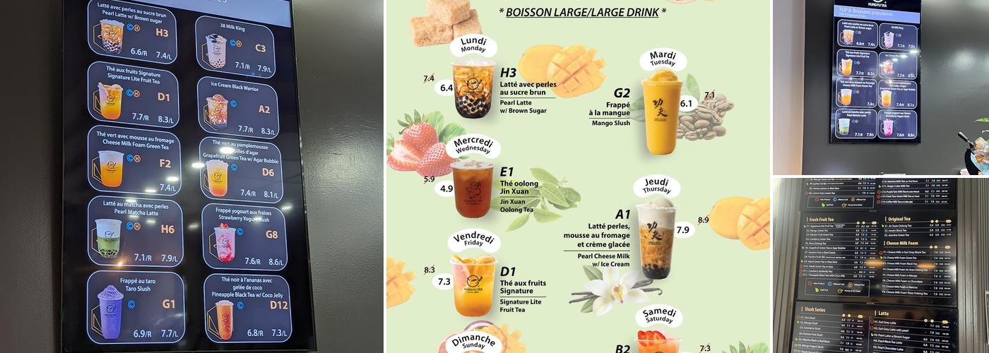 Kung Fu Tea Montreal (Vieux-Montréal) Menu