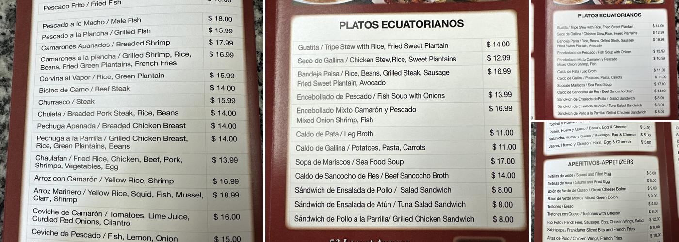 Torre fuerte Deli Menu