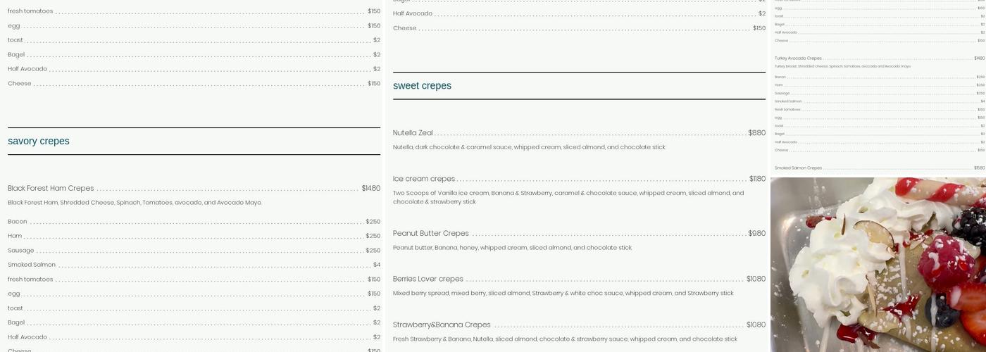 Caffeine Station Menu