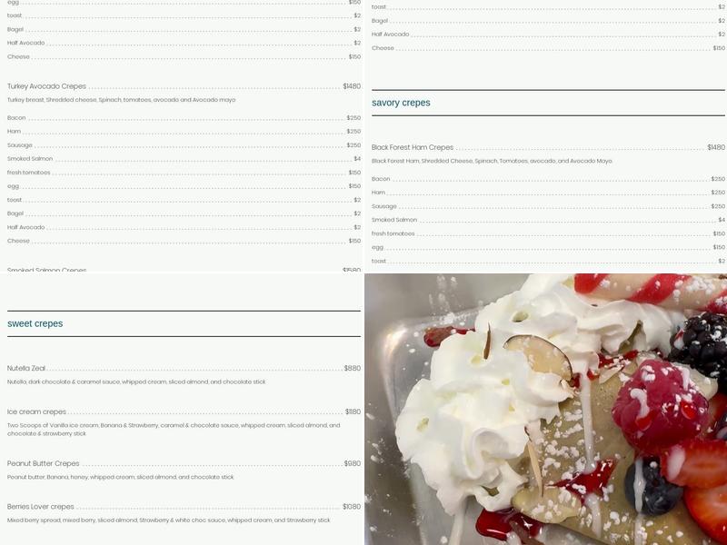 Caffeine Station Menu