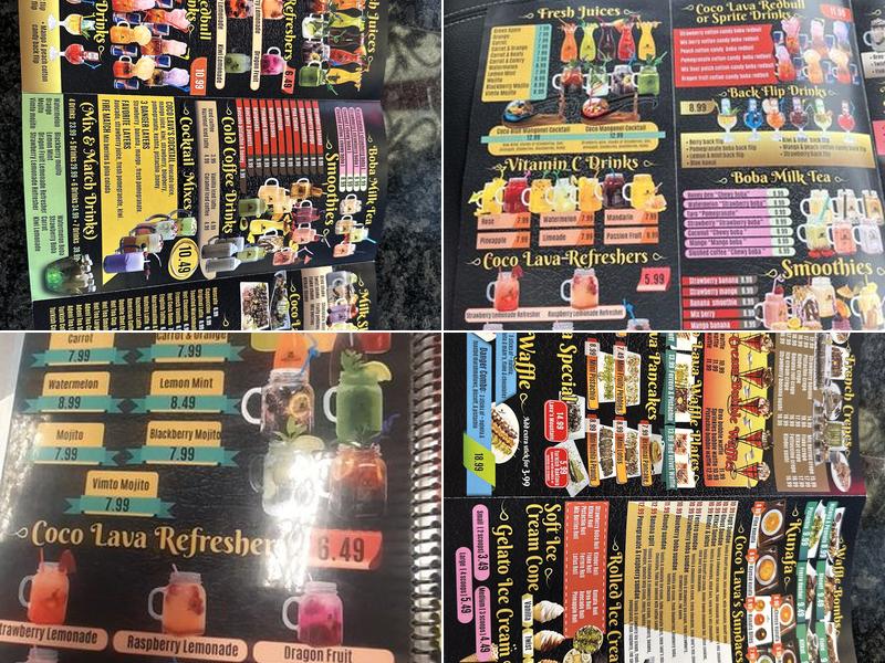 coco lava Menu