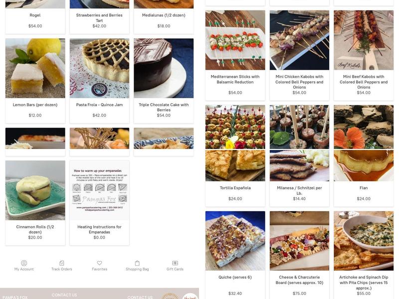 Pampa's Fox Bakery Menu